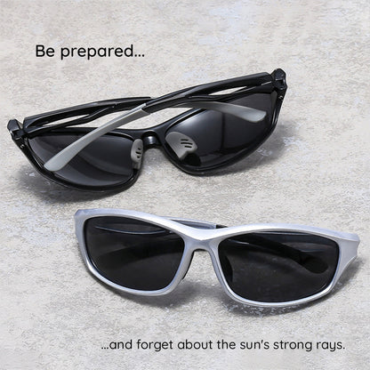 Lunettes de Cyclisme Unisex Techsuit 9309, Polarisées, Noir Marron