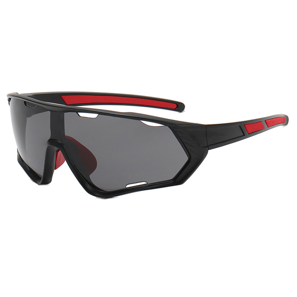 Unisex Fietsbril Techsuit 9330, Zwart Rood