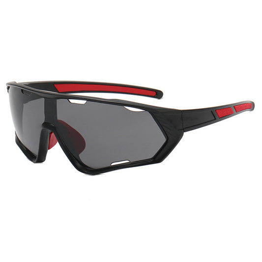 Unisex Fietsbril Techsuit 9330, Zwart Rood