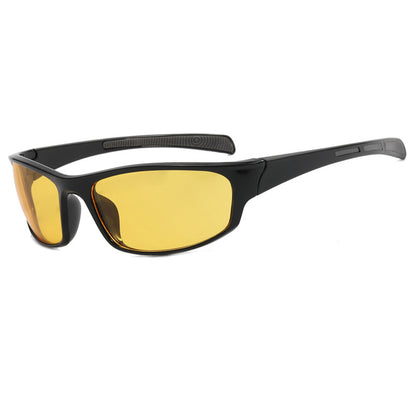 Unisex Fahrradbrille Techsuit 9937, Schwarz Gelb