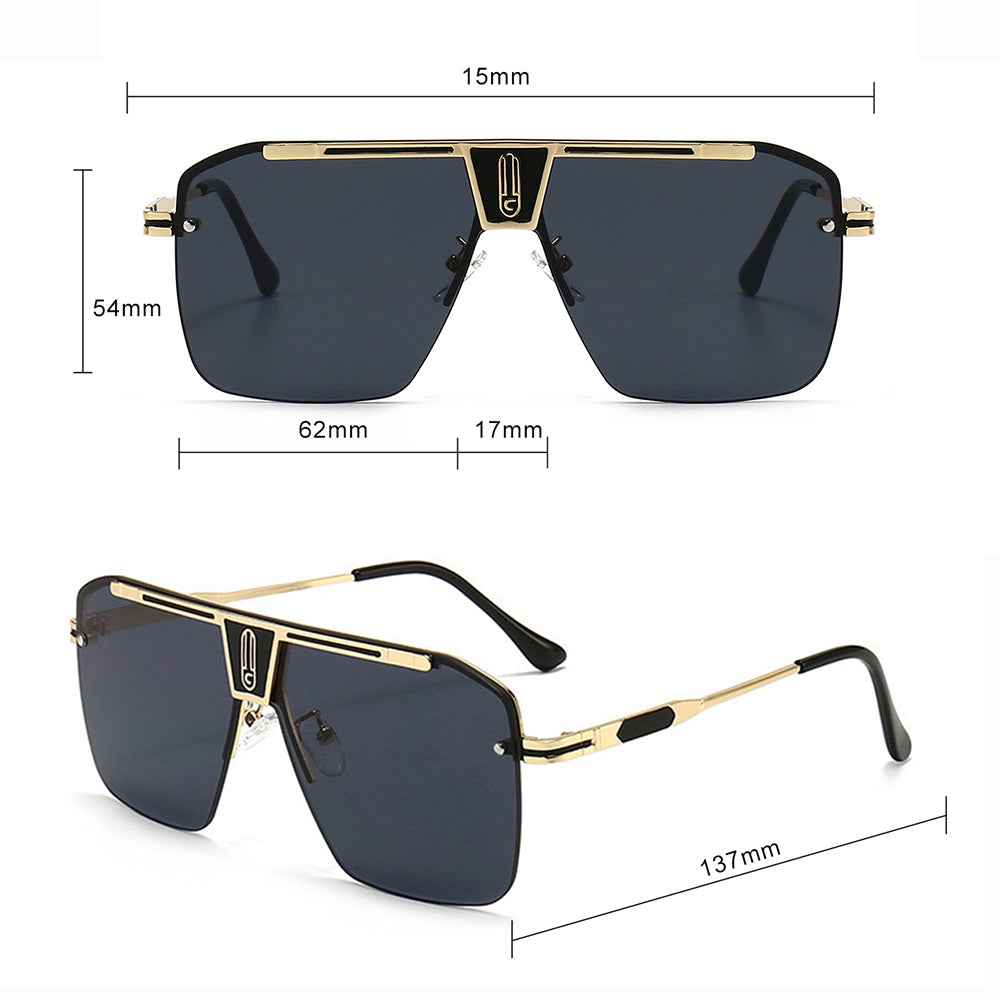 Herren-Sonnenbrille Techsuit 2576, Schwarz Grau Blau