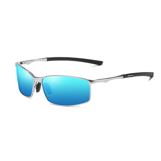 Herenzonnebril Techsuit 559, Gepolariseerd, UV-bescherming, Zilverblauw