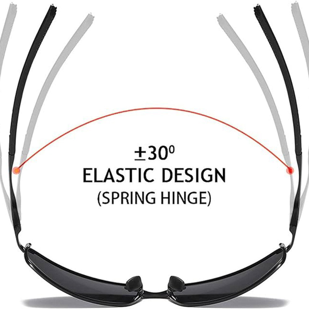 Herren-Sonnenbrille Techsuit 559, polarisiert, UV-Schutz, Grau Schwarz