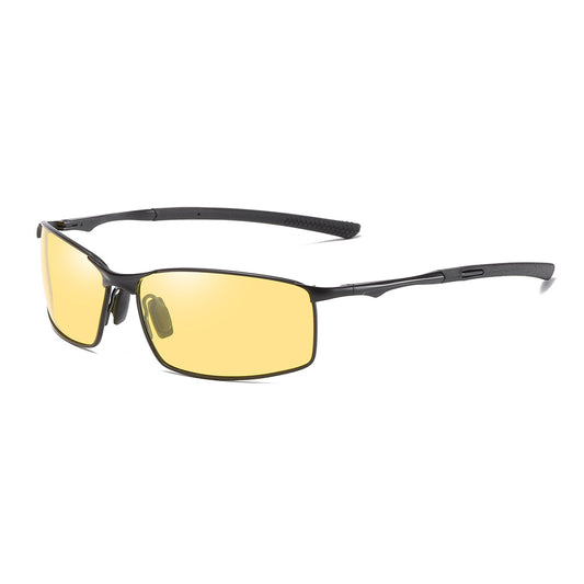 Herenzonnebril Techsuit 559, Gepolariseerd, UV-bescherming, Zwart Geel
