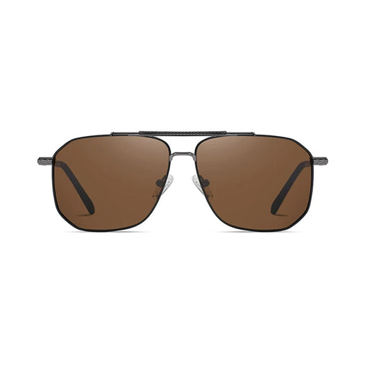 Herenzonnebril Techsuit 8538, Gepolariseerd, UV-bescherming, Grijs Bruin