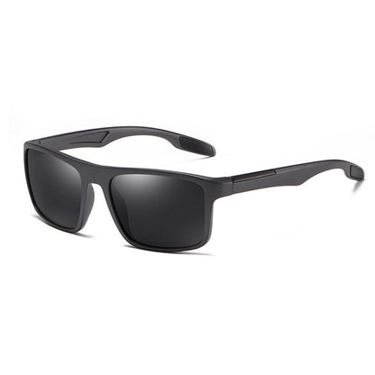 Lunettes de Soleil Homme Techsuit TR90 (MM101), Polarisées, Protection UV, Noir Mat Gris