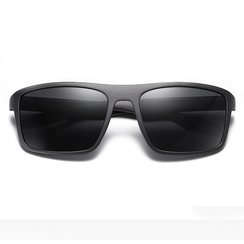 Lunettes de Soleil Homme Techsuit TR90 (MM101), Polarisées, Protection UV, Noir Mat Gris