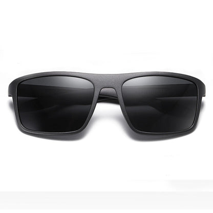 Lunettes de Soleil Homme Techsuit TR90 (MM101), Polarisées, Protection UV, Noir Mat Gris