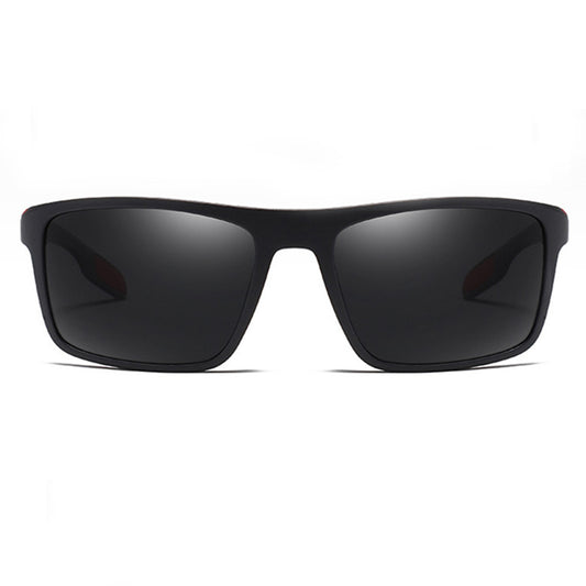 Herenzonnebril Techsuit TR90 (MM101), Gepolariseerd, UV-bescherming, Mat Zwart Rood