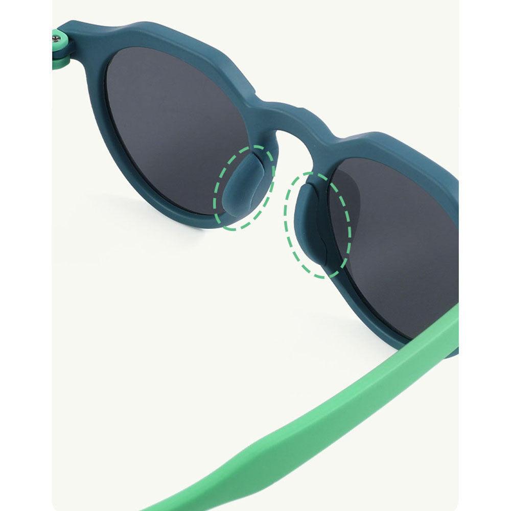 Techsuit 601 Kinder-Sonnenbrille, polarisiert, UV-Schutz, Lila Grau