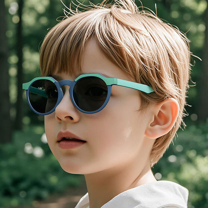 Techsuit 601 Kinder Sonnenbrille, polarisiert, UV-Schutz, Lila Rosa