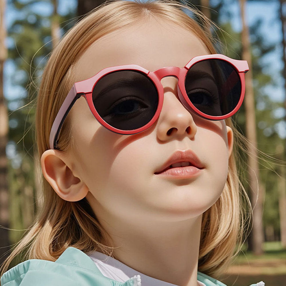 Techsuit 601 Kinder-Sonnenbrille, polarisiert, UV-Schutz, grün-blau