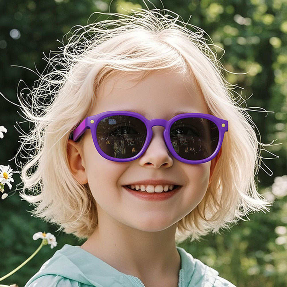 Techsuit 616 Kinderzonnebril, Gepolariseerd, UV-bescherming, Paars Roze