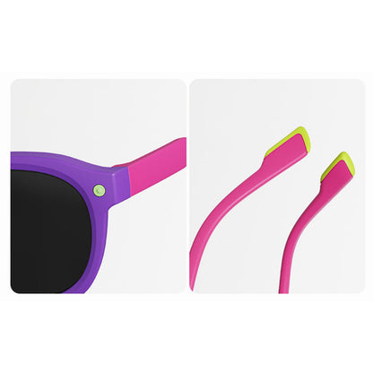 Techsuit 616 Kinderzonnebril, Gepolariseerd, UV-bescherming, Paars Roze