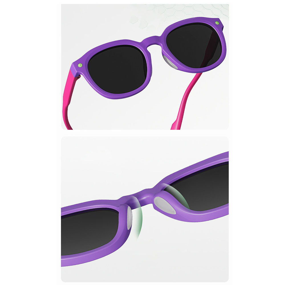 Techsuit 616 Kinderzonnebril, Gepolariseerd, UV-bescherming, Paars Roze