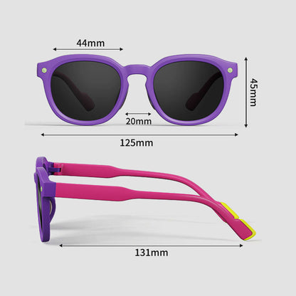 Techsuit 616 Kinderzonnebril, Gepolariseerd, UV-bescherming, Paars Roze