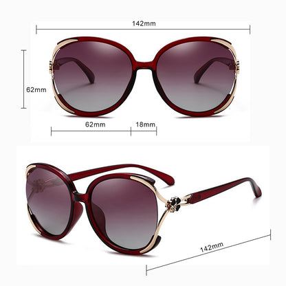 Damen-Sonnenbrille Techsuit 1384, polarisiert, UV-Schutz, rot