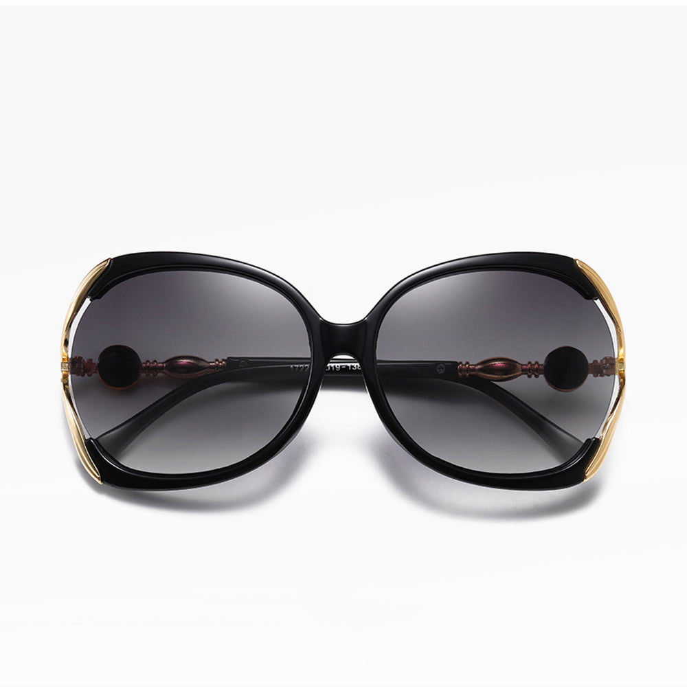 Damen-Sonnenbrille Techsuit 1722, polarisiert, UV-Schutz, Schwarz Grau