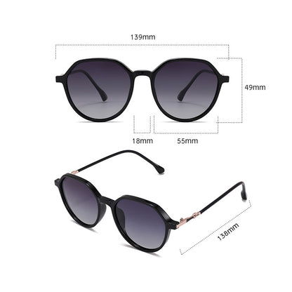 Damen-Sonnenbrille Techsuit 2203, polarisiert, UV-Schutz, Grau Rosa