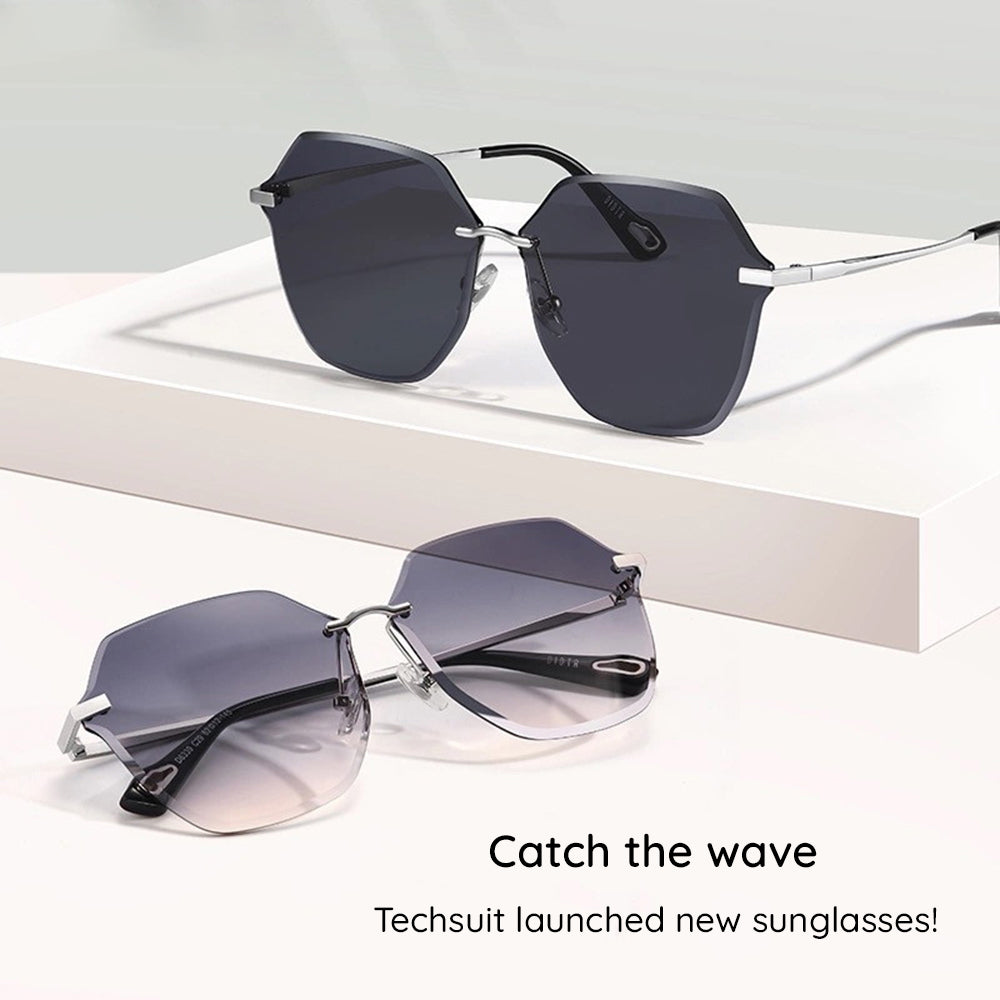 Dames Zonnebril Techsuit 8195, Zwart Zilver