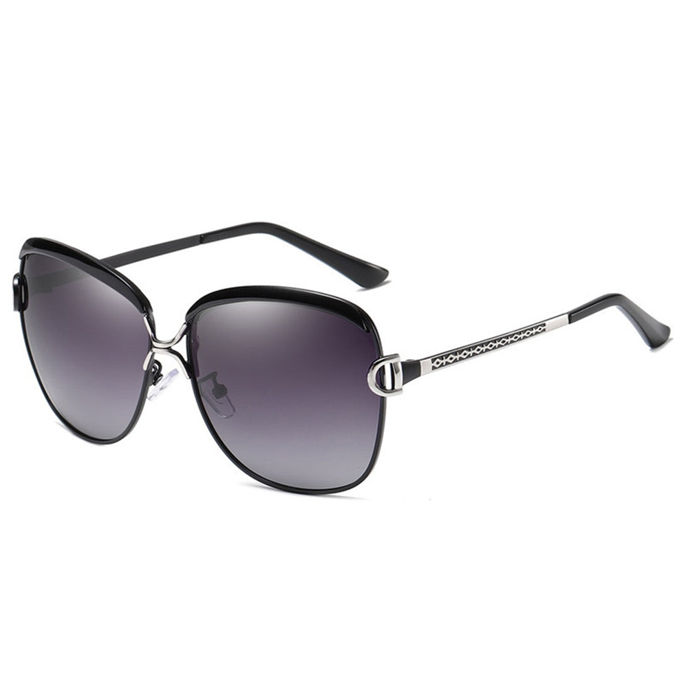 Damen-Sonnenbrille Techsuit 8702, polarisiert, UV-Schutz, schwarz