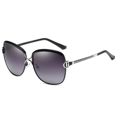 Damen-Sonnenbrille Techsuit 8702, polarisiert, UV-Schutz, schwarz