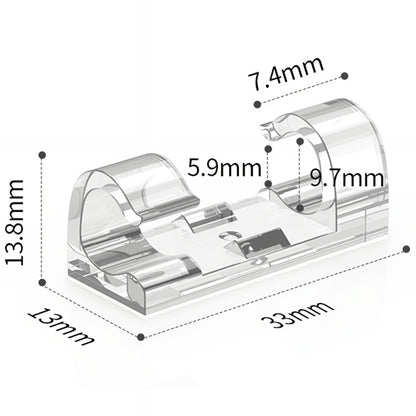 Organisateur de Câbles CableCreation CT1001, Set de 50 pièces, Transparent