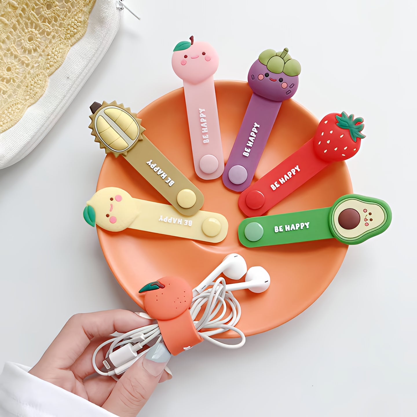Kabelorganizer OEM Pixie Blueberry, Mehrfarbig