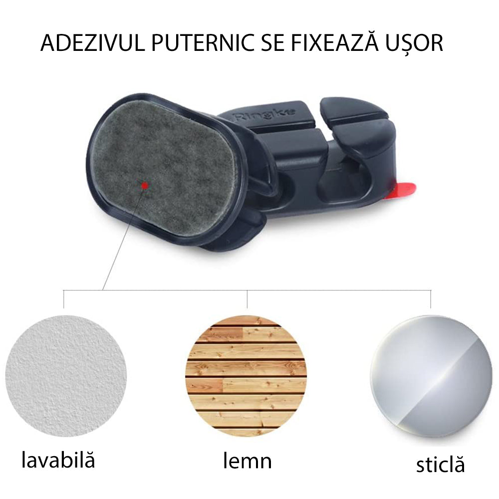 Ringke Kabel Organizer, Set van 6 stuks, Zwart