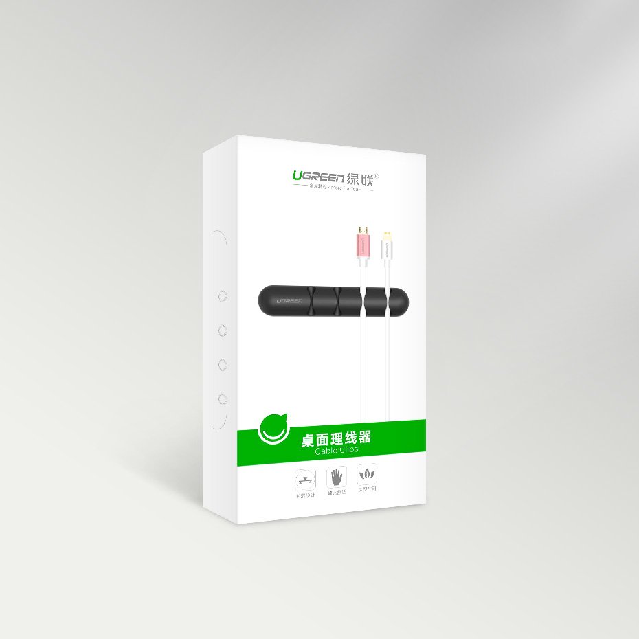 UGREEN Kabelorganisator, Set 2 Stück, Schwarz