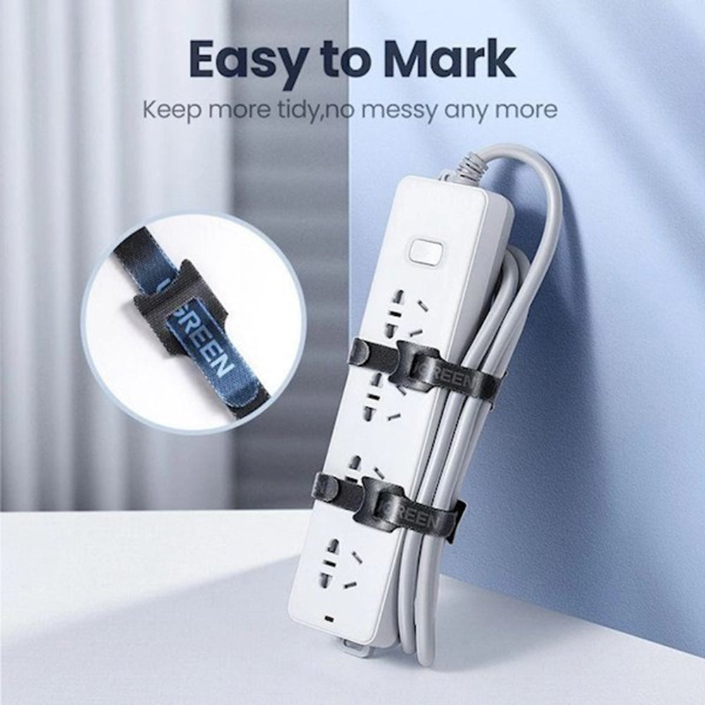 Kabelorganisator UGREEN LP401, Velcro, Set 3 Stück, Schwarz