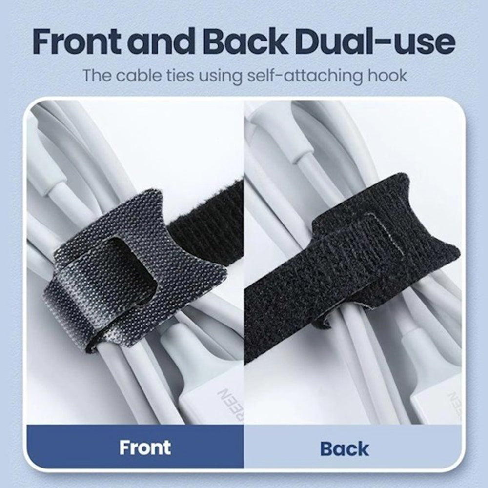 Kabelorganisator UGREEN LP401, Velcro, Set 3 Stück, Schwarz