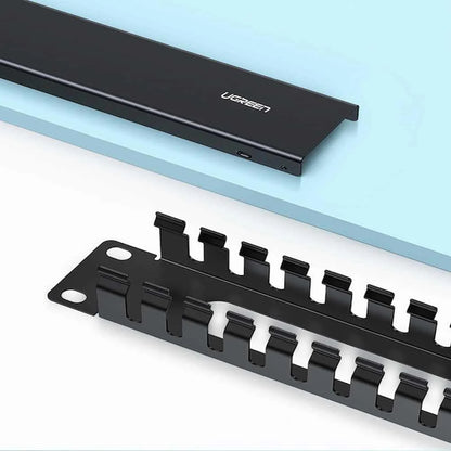 UGREEN NW128 Kabelorganisator, 24 Ports, Schwarz