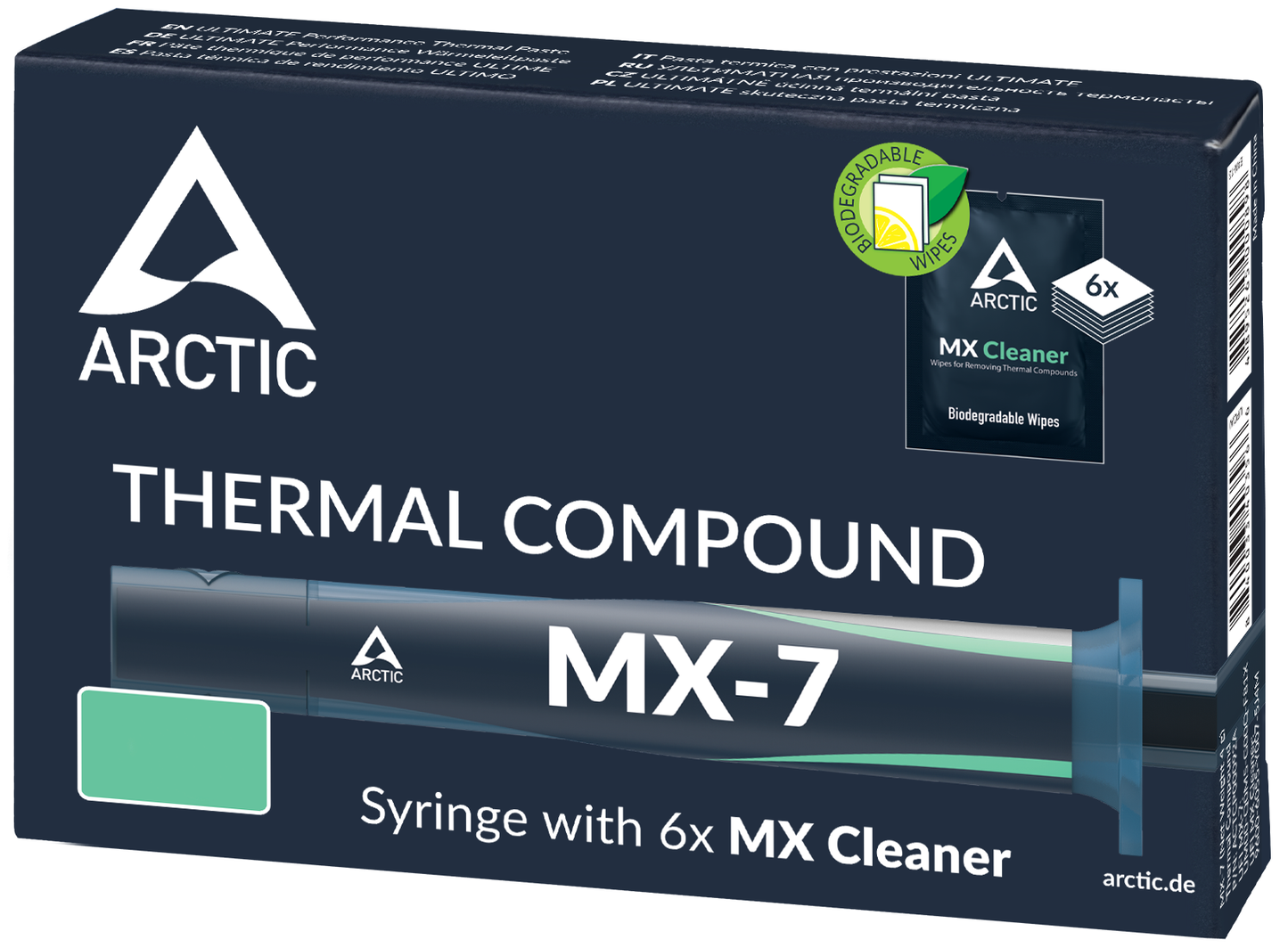 Wärmeleitpaste ARCTIC MX-7 + MX Cleaner Tücher, Spritzenart, 4g ACTCP00092A