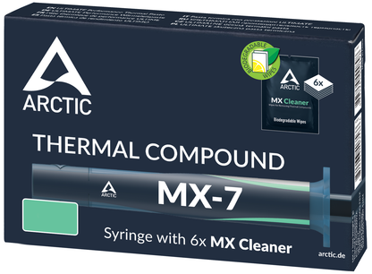 Wärmeleitpaste ARCTIC MX-7 + MX Cleaner Tücher, Spritzenart, 4g ACTCP00092A