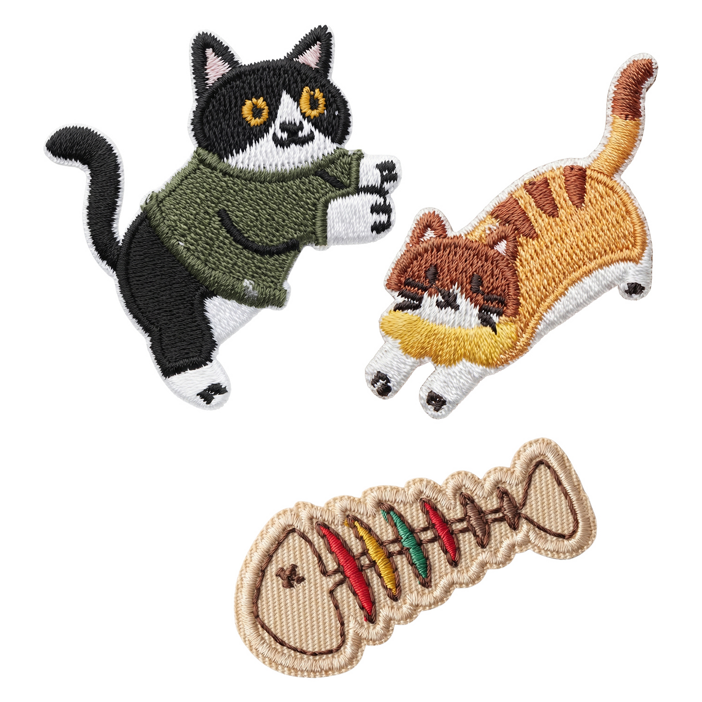 Patch / Textiel Patch OEM Cat 2, Set van 3 stuks, Multicolor