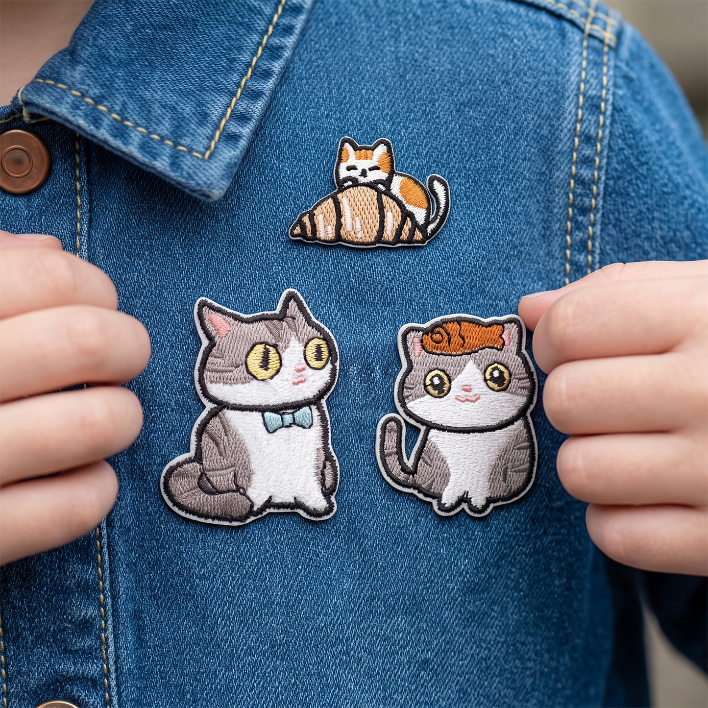 Patch / Textiel Patch OEM Cat 1, Set van 3 stuks, Multicolor