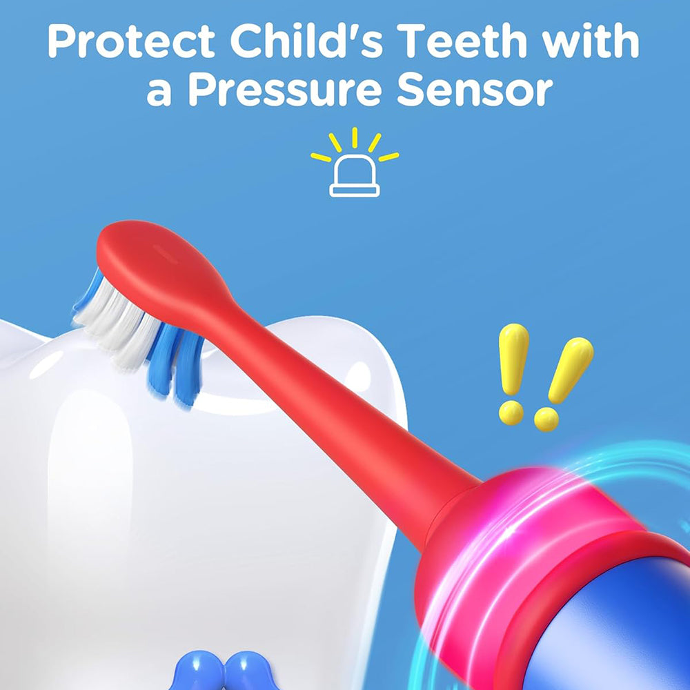 Elektrische Kinderzahnbürste Bitvae BVK7S, Blau Rot