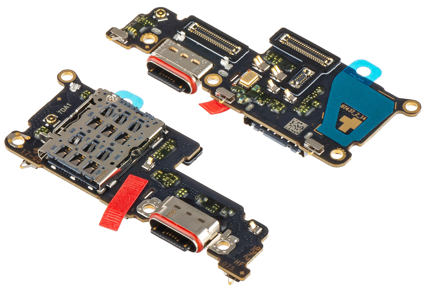 Board met oplaadconnector - Microfoon - SIM-leesmodule Realme 12 Pro / 12 Pro+, Service Pack 621024000069 