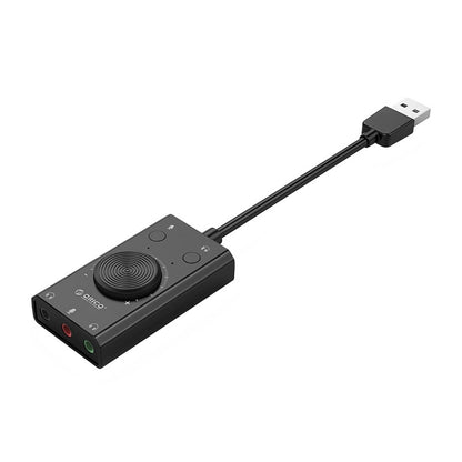 Carte son USB Orico SC2, 3 x Jack 3,5 mm, Noire