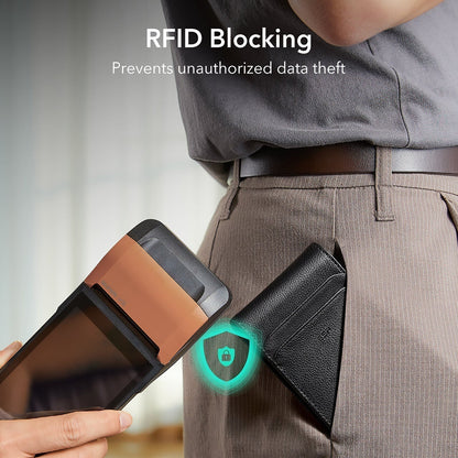 ESR Classic Geo Geldbörse mit Find My Funktion und RFID-Schutz, Schwarz, Neuware