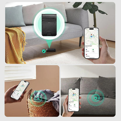 ESR Classic Geo Geldbörse mit Find My Funktion und RFID-Schutz, Schwarz, Neuware