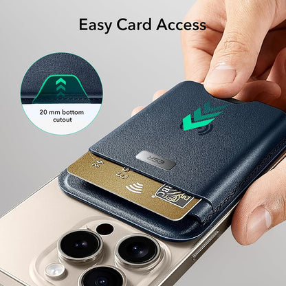 Magsafe portemonnee, ESR, Classic Geo, Marineblauw