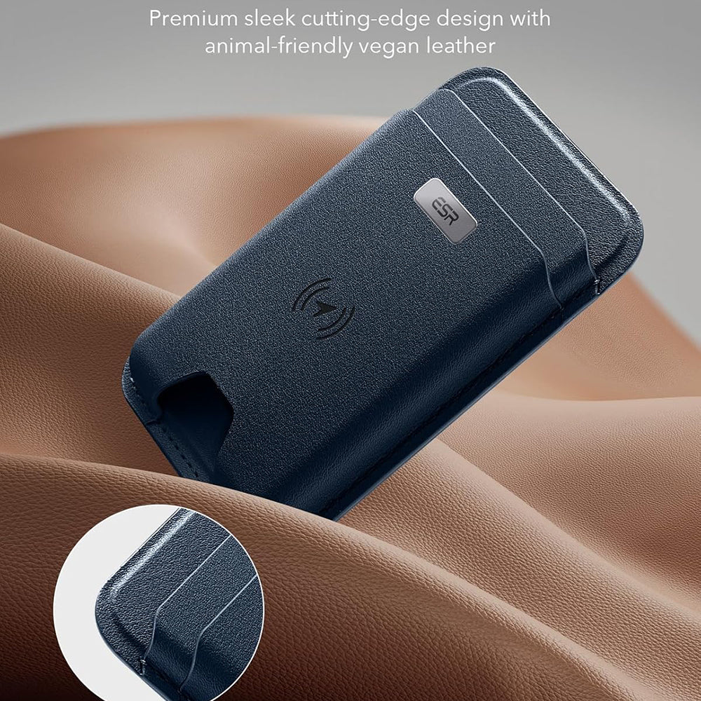 Magsafe portemonnee, ESR, Classic Geo, Marineblauw