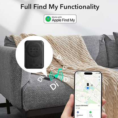 Portefeuille MagSafe, ESR, Classic Geo, Noir