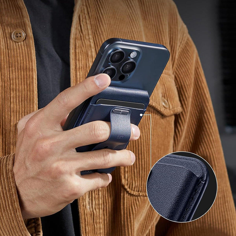 Magsafe portemonnee, ESR, Find my Wallet, Marineblauw