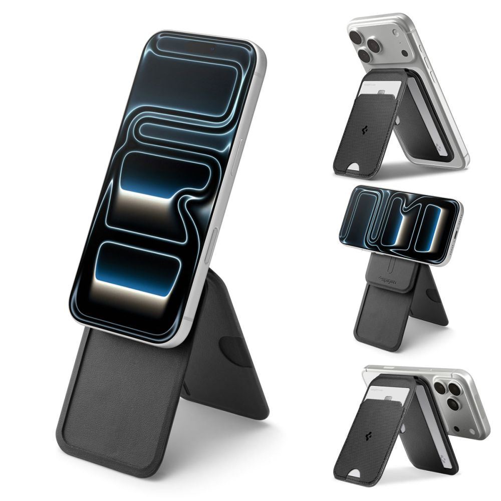 MagSafe Wallet, Spigen, Slim Fold Tripod S314-2, Black AFA10406