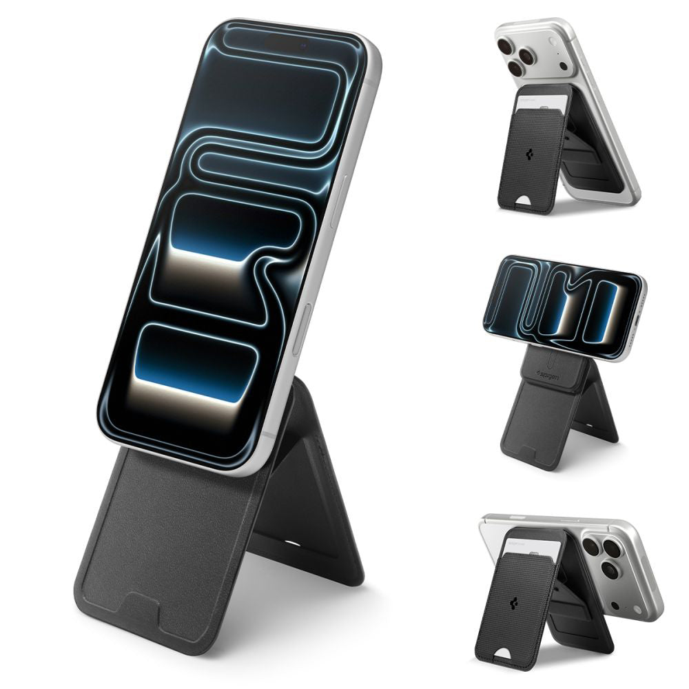 Portefeuille MagSafe, Spigen, Slim Fold Tripod S314-3, Noir AFA10751