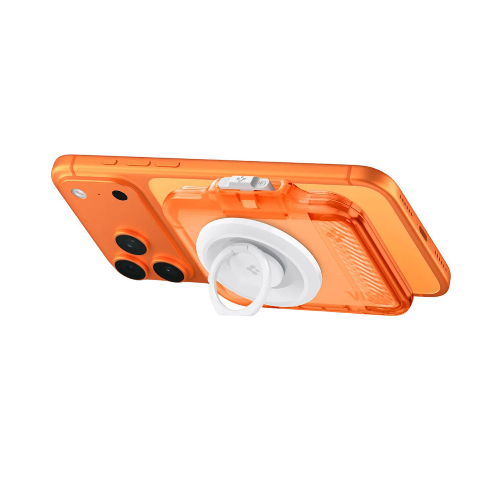 Portefeuille MagSafe, Spigen, TinTap MagFit+, Orange Satiné AFA11381