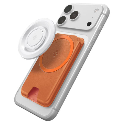 Portefeuille MagSafe, Spigen, Valentinus MagFit+, Orange AFA11340